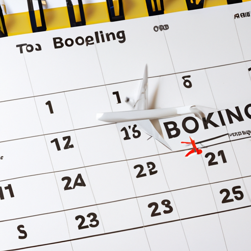 A calendar with flight deals marked for booking.